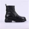 Wonders Bones Chunky Sole Ankle Boot - Black Leather